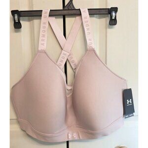 Under Armour Womens Crossback Sports Bra 3X Light Pink High Support Padded